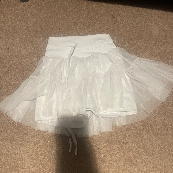 Popflex Pirouette Tennis Skort Skirt Cool White - Picture 4 of 6